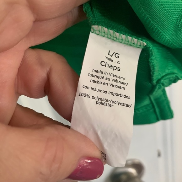 Chaps Mens Polo Shirt Green Size Large - Picture 3 of 3